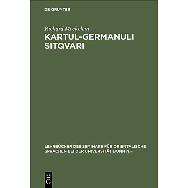 Kartul-germanuli sitqvari, Richard Meckelein