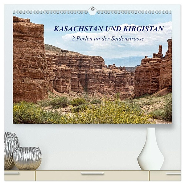 Kasachstan und Kirgistan (hochwertiger Premium Wandkalender 2025 DIN A2 quer), Kunstdruck in Hochglanz, Calvendo, Michele Junio