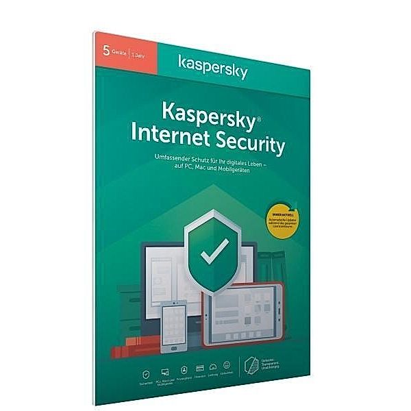 Kaspersky Internet Security 5 Geräte (FFP), 1 Code in a Box