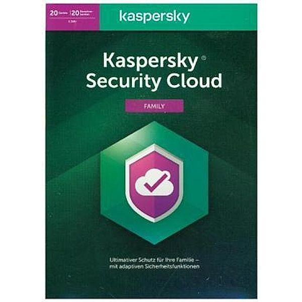 Kaspersky Security Cloud Family Edition 20 Geräte, 1 Code in a Box