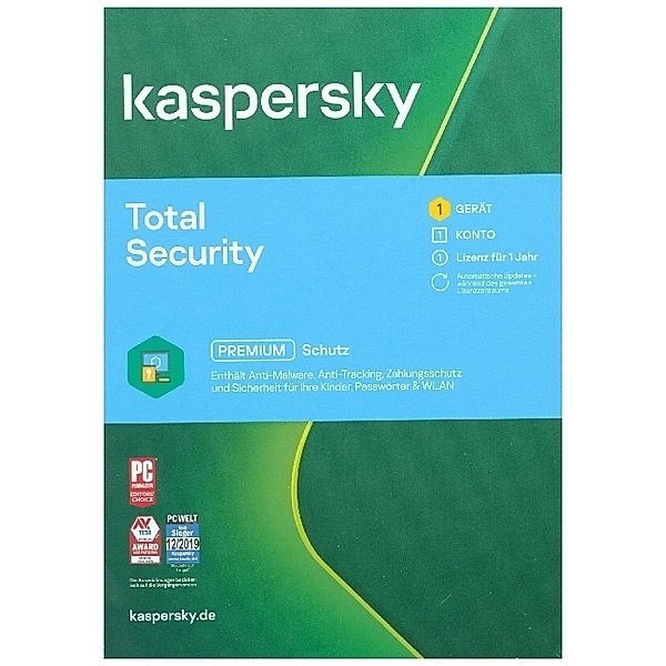 Kaspersky Total Security 1 Gerät,Code in a Box