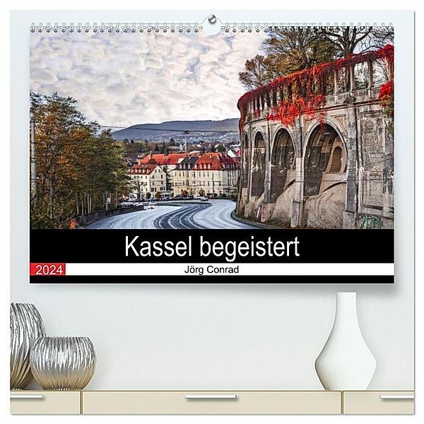 Kassel begeistert (hochwertiger Premium Wandkalender 2024 DIN A2 quer), Kunstdruck in Hochglanz, Jörg Conrad