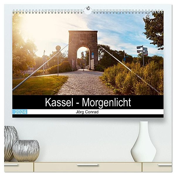 Kassel - Morgenlicht (hochwertiger Premium Wandkalender 2024 DIN A2 quer), Kunstdruck in Hochglanz, Jörg Conrad