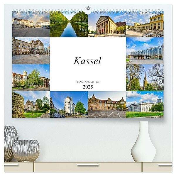 Kassel Stadtansichten (hochwertiger Premium Wandkalender 2025 DIN A2 quer), Kunstdruck in Hochglanz, Calvendo, Dirk Meutzner