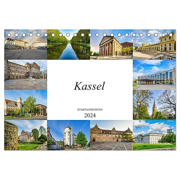 Kassel Stadtansichten (Tischkalender 2024 DIN A5 quer), CALVENDO Monatskalender, Dirk Meutzner