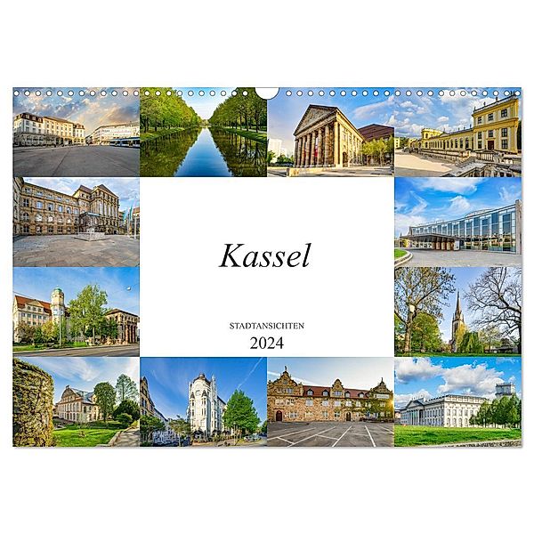 Kassel Stadtansichten (Wandkalender 2024 DIN A3 quer), CALVENDO Monatskalender, Dirk Meutzner