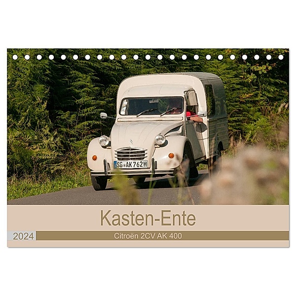 Kasten - Ente Citroën 2 CV AK 400 (Tischkalender 2024 DIN A5 quer), CALVENDO Monatskalender, Meike Bölts