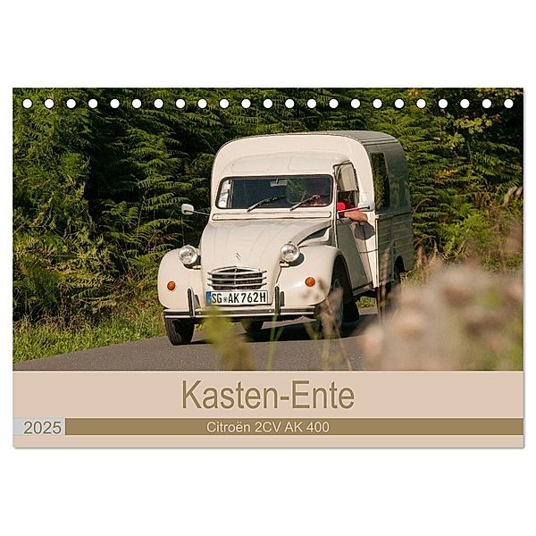 Kasten - Ente Citroën 2 CV AK 400 (Tischkalender 2025 DIN A5 quer), CALVENDO Monatskalender, Calvendo, Meike Bölts