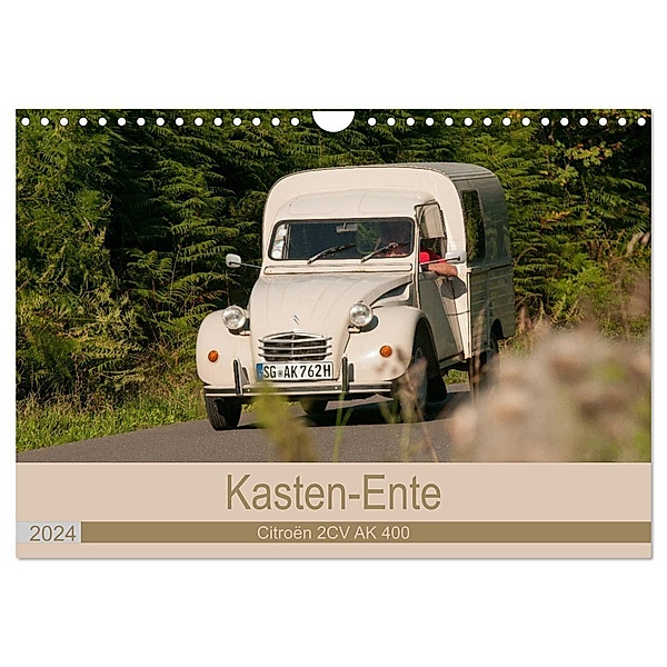 Kasten - Ente Citroën 2 CV AK 400 (Wandkalender 2024 DIN A4 quer), CALVENDO Monatskalender, Meike Bölts
