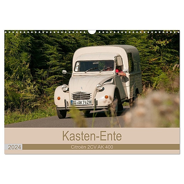 Kasten - Ente Citroën 2 CV AK 400 (Wandkalender 2024 DIN A3 quer), CALVENDO Monatskalender, Meike Bölts