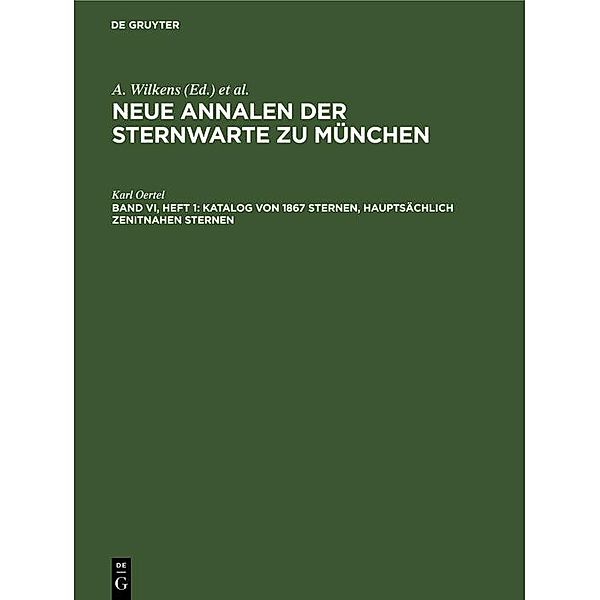 Katalog von 1867 Sternen, hauptsächlich zenitnahen Sternen / Jahrbuch des Dokumentationsarchivs des österreichischen Widerstandes, Karl Oertel