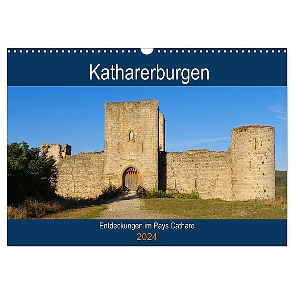 Katharerburgen - Entdeckungen im Pays Cathare (Wandkalender 2024 DIN A3 quer), CALVENDO Monatskalender, LianeM