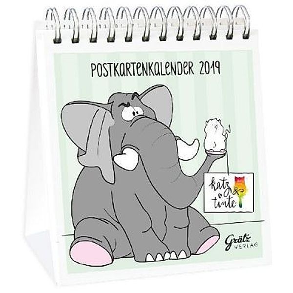 Katz & Tinte Postkartenkalender 2019