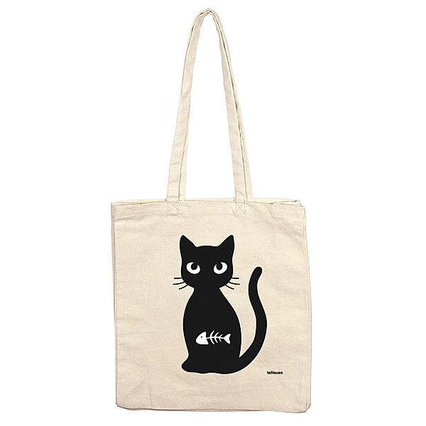 Katze mit Fisch, Stofftasche