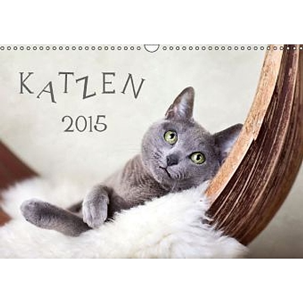 Katzen 2015 (Wandkalender 2015 DIN A3 quer), Nailia Schwarz