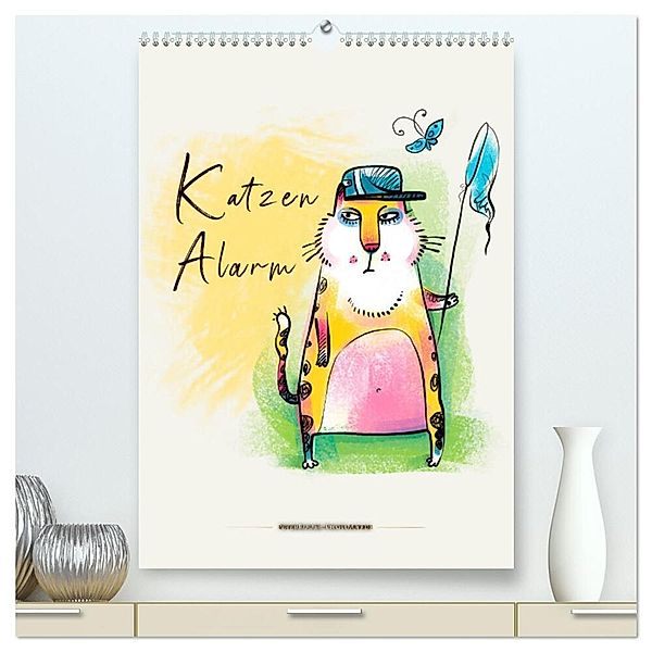 Katzen Alarm (hochwertiger Premium Wandkalender 2024 DIN A2 hoch), Kunstdruck in Hochglanz, Peter Roder
