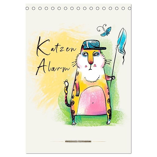Katzen Alarm (Tischkalender 2024 DIN A5 hoch), CALVENDO Monatskalender, Peter Roder