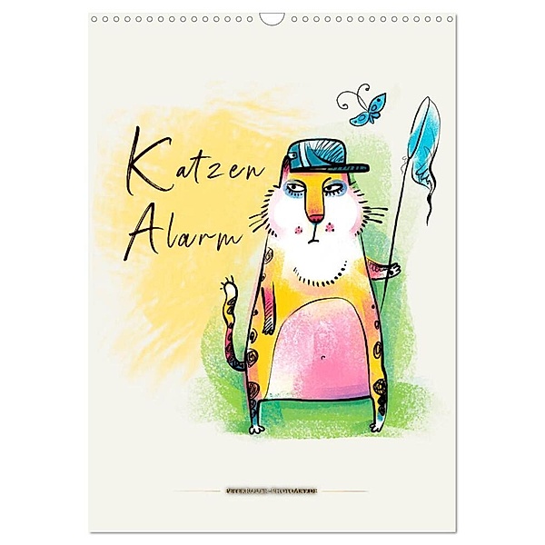 Katzen Alarm (Wandkalender 2024 DIN A3 hoch), CALVENDO Monatskalender, Peter Roder