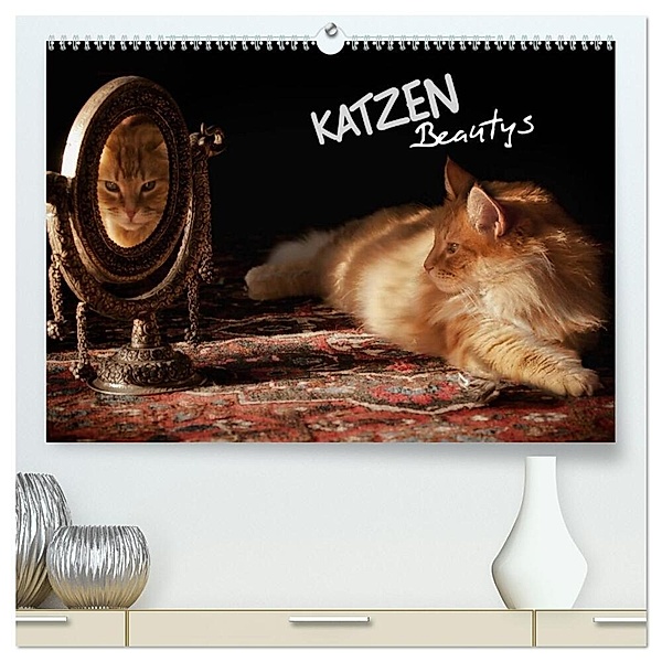 KATZEN Beautys (hochwertiger Premium Wandkalender 2024 DIN A2 quer), Kunstdruck in Hochglanz, Viktor Gross
