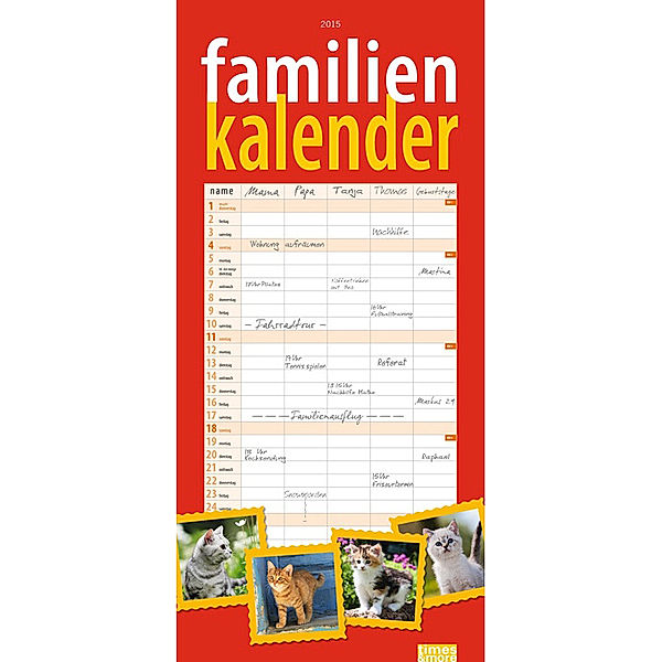 Katzen Familienkalender 2015.