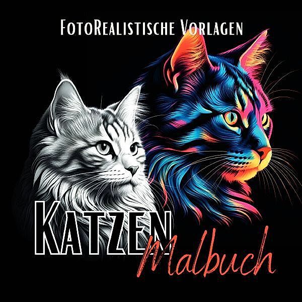 Katzen Malbuch Fotorealistisch., Lucy´s Schwarze Malbücher