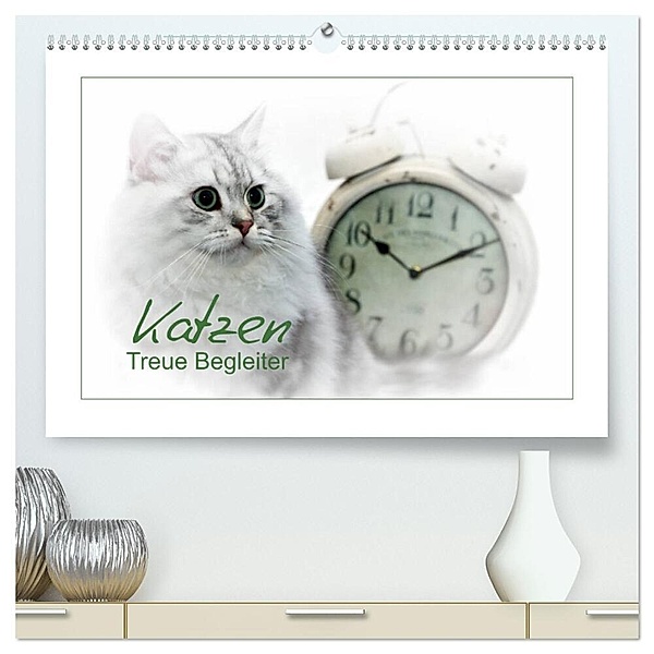 Katzen - Treue Begleiter (CH - Version) (hochwertiger Premium Wandkalender 2024 DIN A2 quer), Kunstdruck in Hochglanz, Melanie Viola