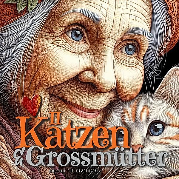 Katzen und Grossmütter Malbuch für Erwachsene 2, Monsoon Publishing, Musterstück Grafik