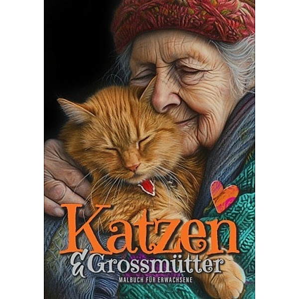 Katzen und Grossmütter Malbuch für Erwachsene, Monsoon Publishing, Musterstück Grafik