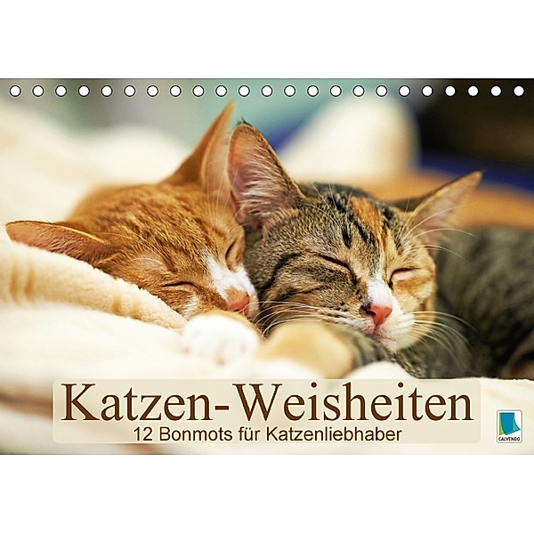 Katzen-Weisheiten: 12 Bonmots für Katzenliebhaber (Tischkalender 2018 DIN A5 quer), CALVENDO