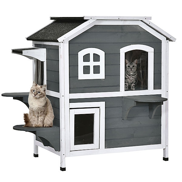 Katzenhaus mit 2 Etagen