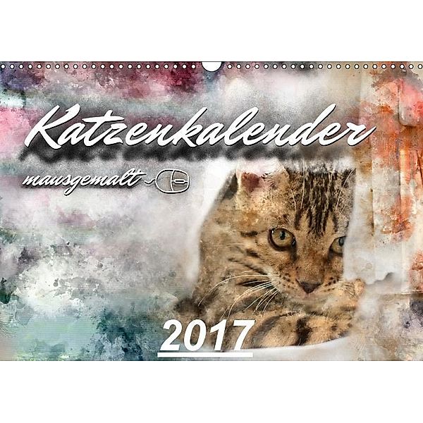 Katzenkalender mausgemalt (Wandkalender 2017 DIN A3 quer), Sylvio Banker