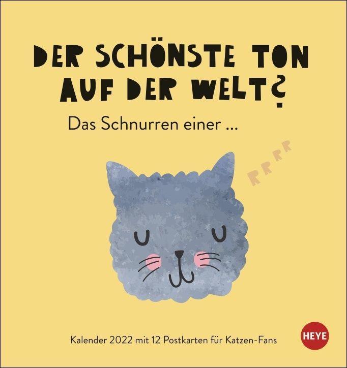 Postkartenkalender 2022 Sprüchen Spruchreif Herz Katzen Lesezeichenkalender 