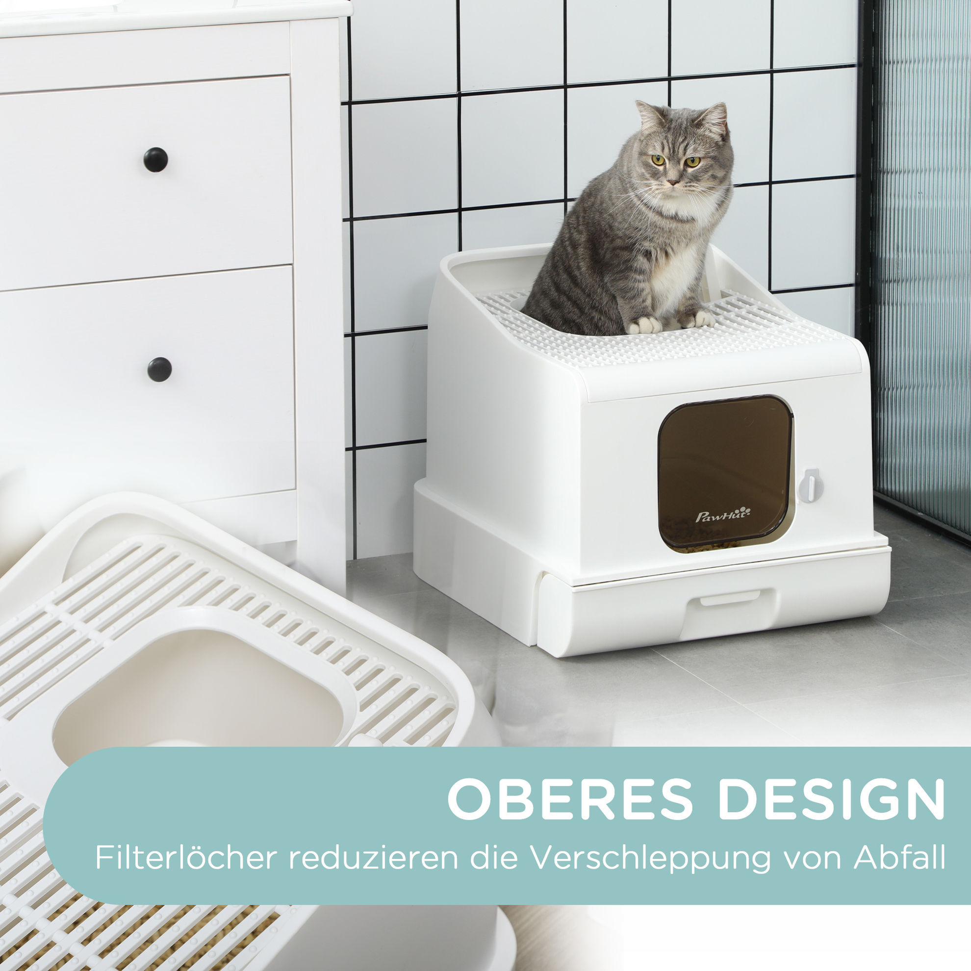 Katzentoilette mit Griff weiß Farbe: weiß bestellen | Weltbild.de