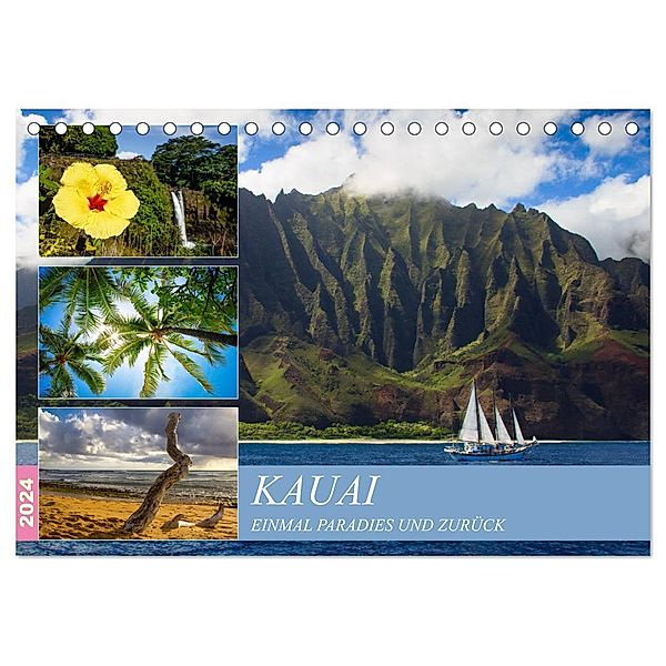 Kauai - Einmal Paradies und zurück (Tischkalender 2024 DIN A5 quer), CALVENDO Monatskalender, Rabea Albilt