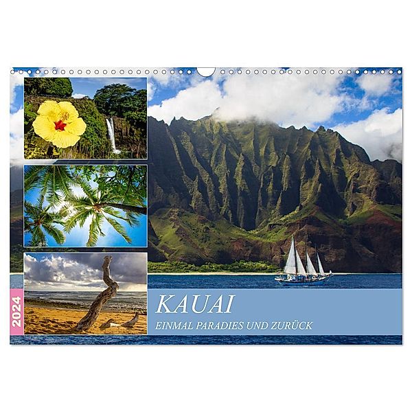Kauai - Einmal Paradies und zurück (Wandkalender 2024 DIN A3 quer), CALVENDO Monatskalender, Rabea Albilt