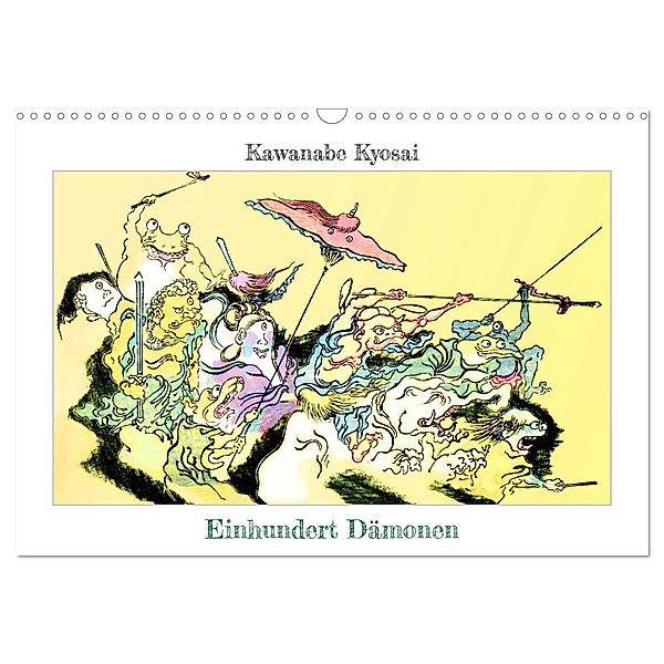 Kawanabe Kyosai: Einhundert Dämonen (Wandkalender 2025 DIN A3 quer), CALVENDO Monatskalender, Calvendo, 4arts