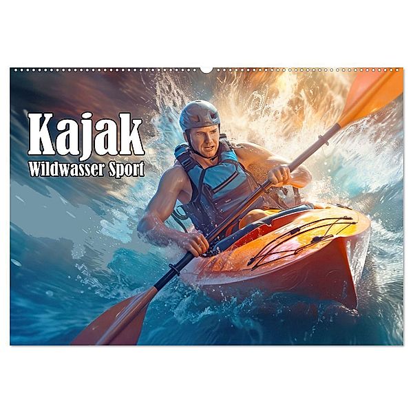 Kayak Wildwasser Sport (Wandkalender 2024 DIN A2 quer), CALVENDO Monatskalender, Liselotte Brunner-Klaus