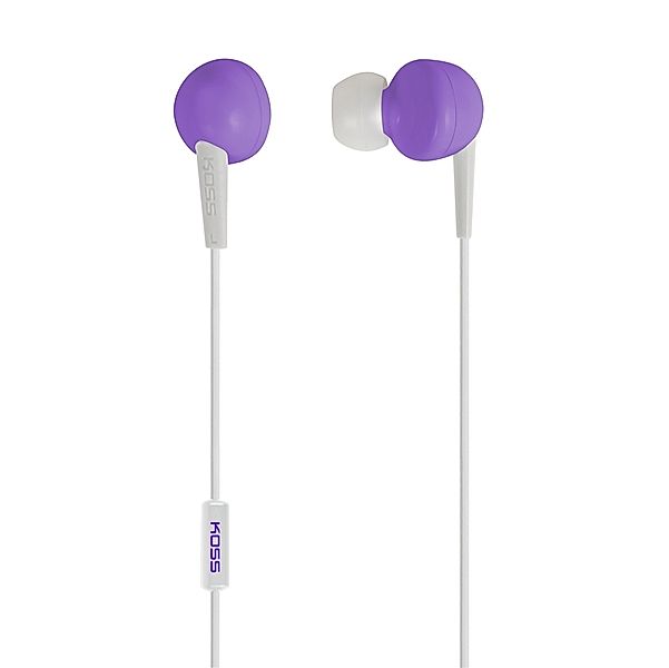 Keb6iv-Earbud W/Enhanced Driver W/Mic,Violet, Koss Kopfhörer