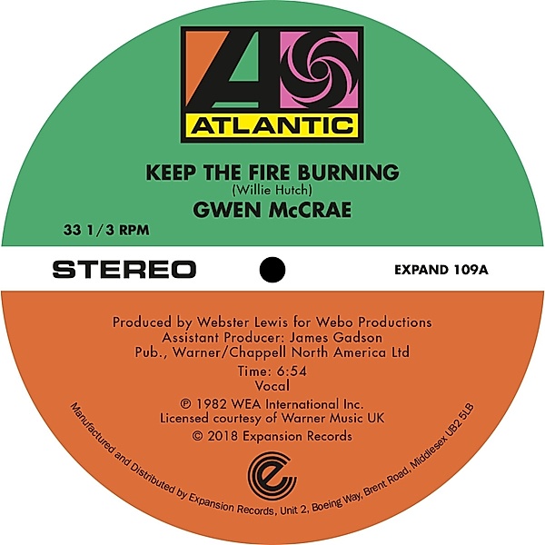 Keep The Fire Burning/Funky Sensation (Extended) (Vinyl), Gwen McCrae