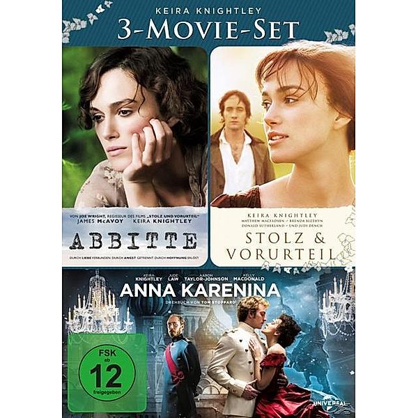 Keira Knightley - 3-Movie-Set DVD-Box, Tom Stoppard, Leo Tolstoy, Deborah Moggach, Emma Thompson, Christopher Hampton