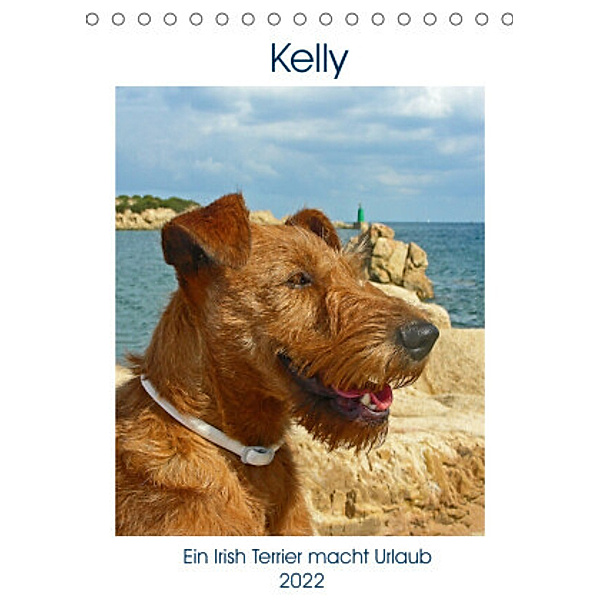 Kelly - Ein Irish Terrier macht Urlaub (Tischkalender 2022 DIN A5 hoch), Claudia Schimon