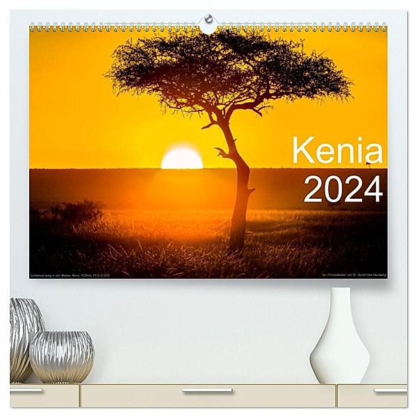 Kenia 2024 (hochwertiger Premium Wandkalender 2024 DIN A2 quer), Kunstdruck in Hochglanz, Gerd-Uwe Neukamp