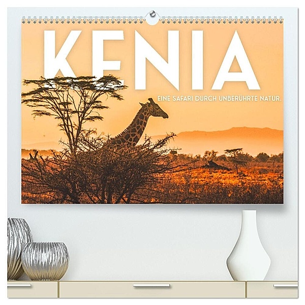 Kenia - Eine Safari durch unberührte Natur. (hochwertiger Premium Wandkalender 2024 DIN A2 quer), Kunstdruck in Hochglanz, SF