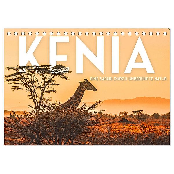 Kenia - Eine Safari durch unberührte Natur. (Tischkalender 2024 DIN A5 quer), CALVENDO Monatskalender, SF