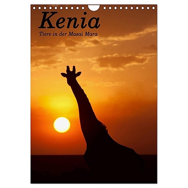 Kenia, Tiere in der Masai Mara (Wandkalender 2024 DIN A4 hoch), CALVENDO Monatskalender, Werner Schmäing