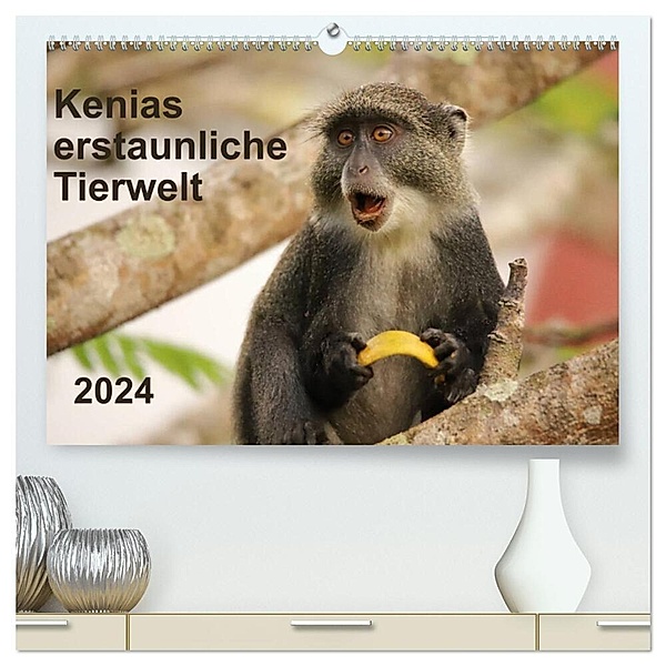 Kenias erstaunliche Tierwelt (hochwertiger Premium Wandkalender 2024 DIN A2 quer), Kunstdruck in Hochglanz, Andreas Demel