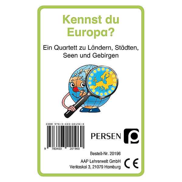 Persen Verlag in der AAP Lehrerwelt Kennst du Europa? (Spiel), Josephine Finkenstein