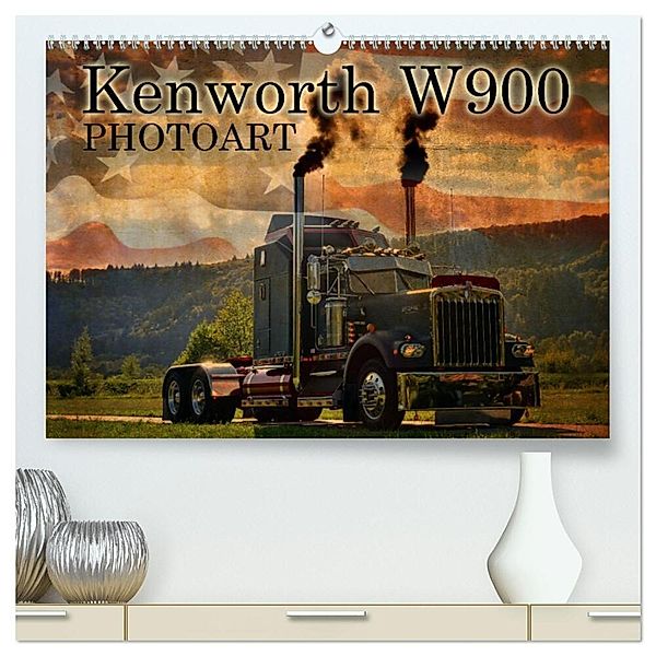 Kenworth W900 PHOTOART (hochwertiger Premium Wandkalender 2024 DIN A2 quer), Kunstdruck in Hochglanz, Ingo Laue