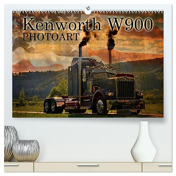 Kenworth W900 PHOTOART (hochwertiger Premium Wandkalender 2025 DIN A2 quer), Kunstdruck in Hochglanz, Calvendo, Ingo Laue