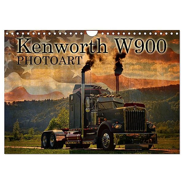 Kenworth W900 PHOTOART (Wandkalender 2024 DIN A4 quer), CALVENDO Monatskalender, Ingo Laue